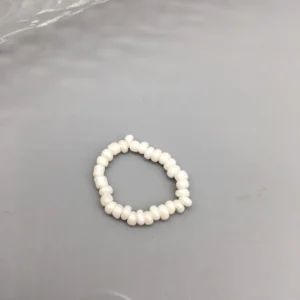 Bague En Perle De Rocaille Blanche 2