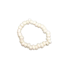 Bague en perle de rocaille blanche