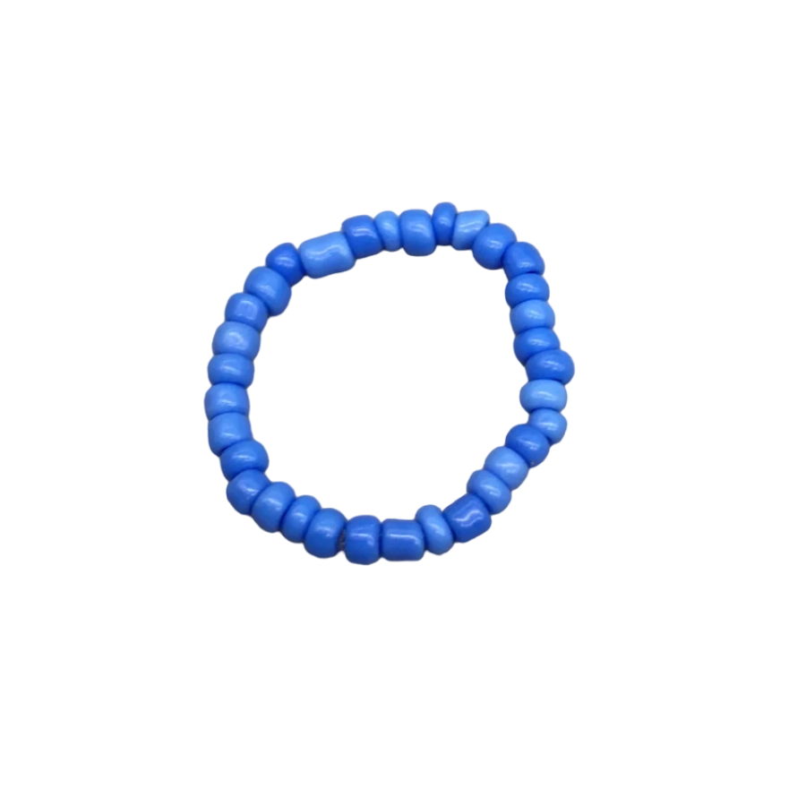 Bague en perle de rocaille bleu foncé