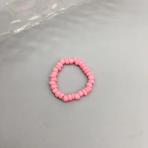Bague En Perle De Rocaille Rose 2