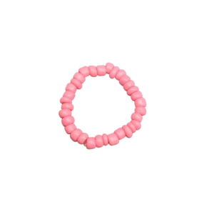 Bague en perle de rocaille rose
