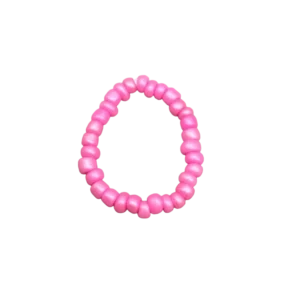 Bague en perle de rocaille rose foncé