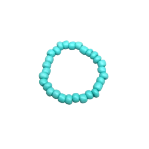 Bague en perle de rocaille turquoise