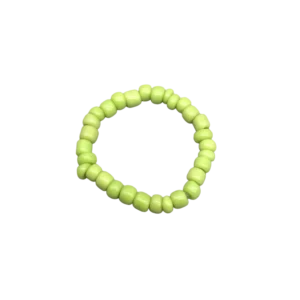 Bague en perle de rocaille vert clair