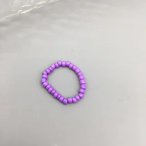 Bague En Perle De Rocaille Violette 2