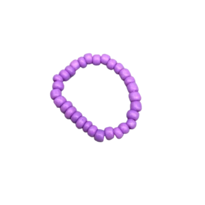 Bague en perle de rocaille violette