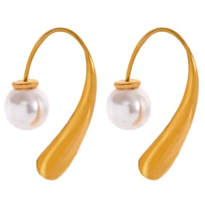 Boucles Doreilles Perles Dormeuses Or