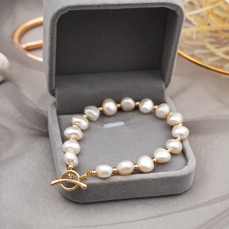 Bracelet Grosses Perles Or