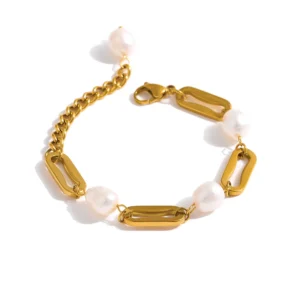 Bracelet Perle Chaine Or