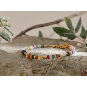 Bracelet perle et pierres naturelles (2 perles)