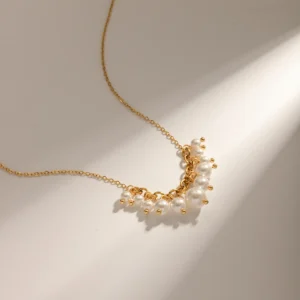Collier perle fin or