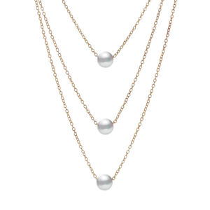 Bijoux perles ras de cou triple (maille)