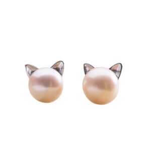 Boucles d'oreilles perles fantaisie chat