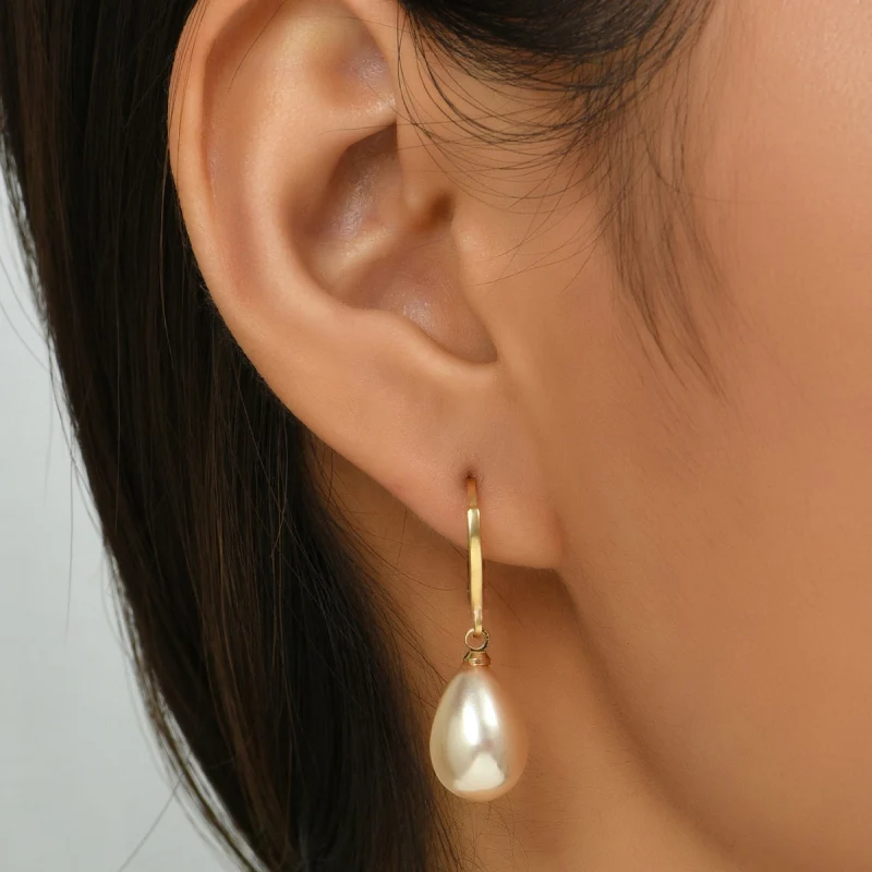 Boucles d'oreilles perles pendantes gouttes