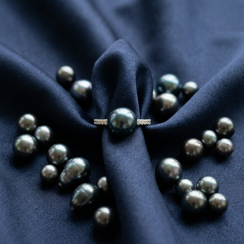 Bague perle noire signification et associations - illustration