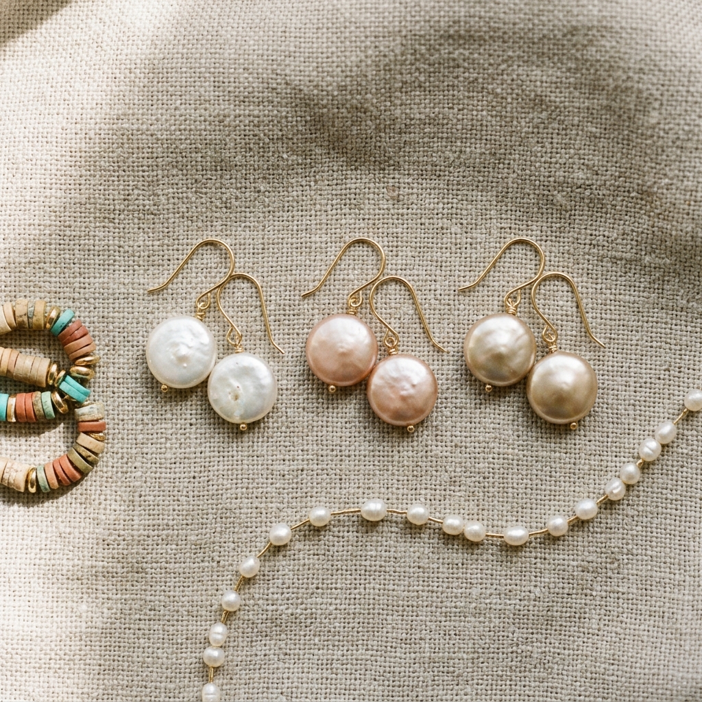 Comment choisir une boucle d’oreille en perle plate : guide complet - illustration