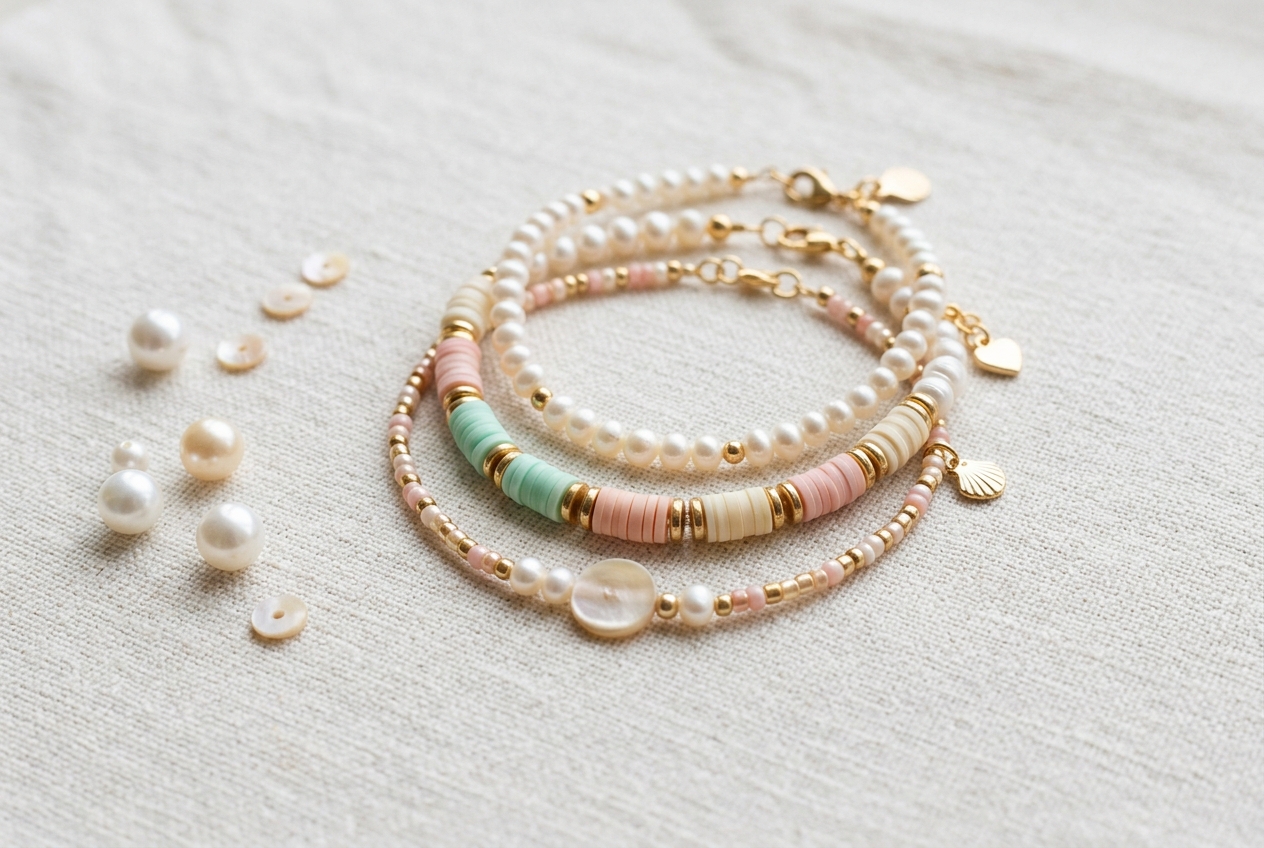 Bracelet femme perle - illustration
