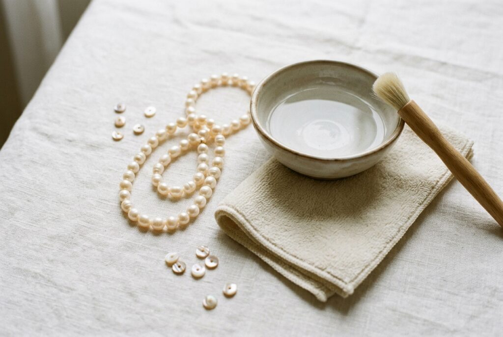 Comment nettoyer un collier de perles sans l'abîmer - illustration