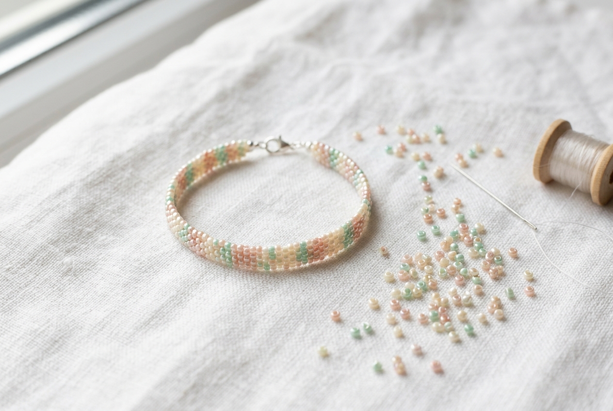 Bracelet perle de rocaille - illustration