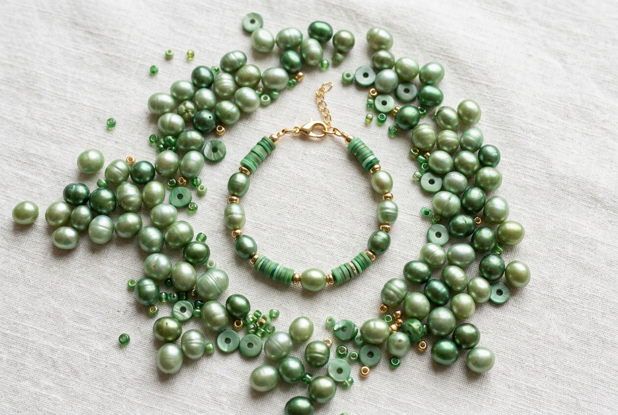 Perle verte - illustration